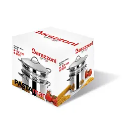 Каструля Barazzoni Inox для макаронів без дна з термодифузором 22 см 6 л (401048022) - мініатюра 3