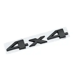 Емблема напис 4х4 для Jeep чорна 147х26мм метал (на скотчі)
