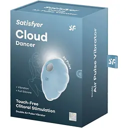 Вакуумний стимулятор з вібрацією Satisfyer Cloud Dancer Blue - мініатюра 6