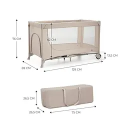 Ліжко-манеж Kinderkraft Joy 2 Beige (KLJOY02BEG00000) - мініатюра 6