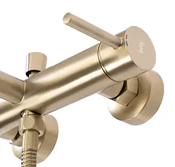 Змішувач для ванни Rea Lungo brushed gold настінний REA-B8010, Золотий - мініатюра 3