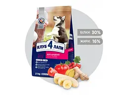 Сухий корм для собак Club 4 Paws Преміум для цуценят з високим вмістом курки 2 кг (4820083909450) - мініатюра 2