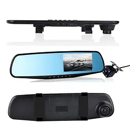 Дзеркало відеореєстратор DVR-дзеркало L-9002 4.3" 2 камери 1080P Full HD - мініатюра 2