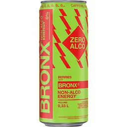 Напій енергетичний безалкогольний Bronx Смак ягід 0.33 л з/б 