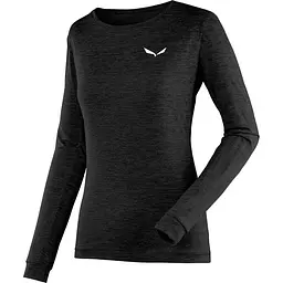 Футболка жіноча Salewa Puez Melange Dry Womens L/S Tee L Чорний-Сірий
