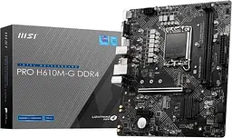 Материнська плата MSI PRO H610M-G DDR4 (PRO H610M-G DDR4) (Socket 1700, Intel H610, Micro-ATX) - мініатюра 4