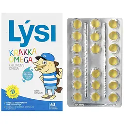 Омега-3 для дітей Lysi з вітаміном D3 жувальні капсули з фруктовим смаком №60 2 упак. - мініатюра 3