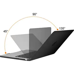 Пластикова накладка (верх та низ) HardShell Case для Apple MacBook Air 15.3` M2 A2941 2023 Matte Black [98200] - мініатюра 3