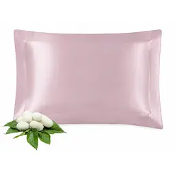 Наволочка MaryuPHair 50×75 см з натурального шовку Mulberry з кантом 5 см (блідо-рожевий)