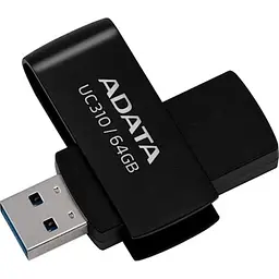 Флеш-накопичувач USB 64Gb UC310, Black, USB 3.2 Gen 1, до 100 МБ/с (UC310-64G-RBK) ADATA teh0029131