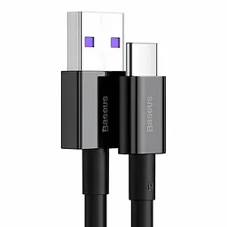 Кабель Baseus Superior Series Fast Charging USB to USB-C 66W 1m (CATYS-01) Black [67658] - мініатюра 2