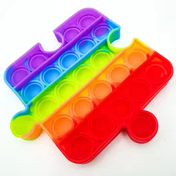 Сенсорна іграшка антистрес силіконова нескінченна пухирка попит UKC Pop It Fidget веселка пазл - мініатюра 7