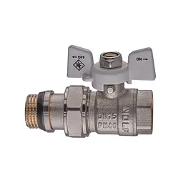Кран кульовий з американкою Nolf Classic NFC.963-06-1/2" FM ГШМ "антипротікання" white NF3160 - мініатюра 3