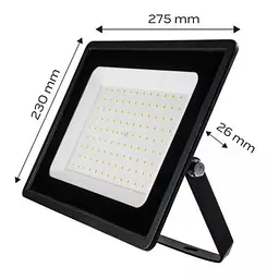 Прожектор Neo Tools алюміній, 220 В, 100Вт, 8000 люмен, SMD LED, кабель 0.3 м бе (99-054) - мініатюра 4