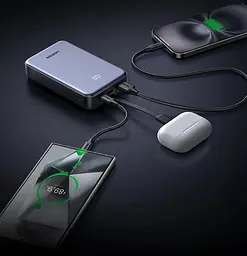 Повербанк Ugreen PB505 20000 mah 22.5 W з вбудованим кабелем Type-C LED дисплеєм та швидкою зарядкою - мініатюра 5