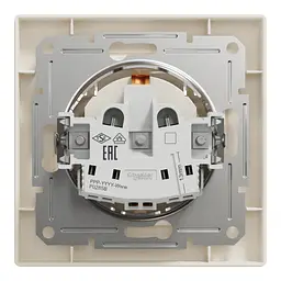 Розетка Schneider Electric ASFORA з кришкою, крем (EPH3100123) - мініатюра 8