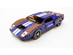 Дерев’яний 3D конструктор Fast car Gt, Puzzleоk (Puz-26915), 164 дет. (синій) - мініатюра 2