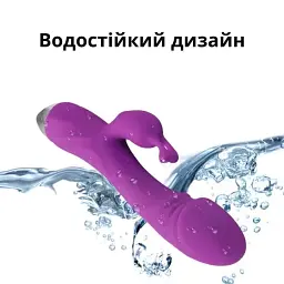 Вібратор кролик 2 в 1 I'MCUM Realistic Lover Фіолетовий (IM-ZDB506) - мініатюра 8