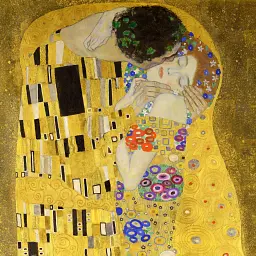 Інтер'єрна картина Поцілунок, Густав Клімт, Gustav Klimt, The Kiss, репродукція картини, 60×60 см (id4367) - мініатюра 6