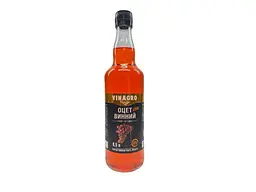 Оцет VINAGRO винний червоний натуральний 6% 0,5л Скло