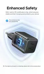 Зарядний пристрій UGREEN X514 GaN 2в1 для iPhone 16/15/14 Samsung Galaxy/Xiaomi Tablet/iPad 20 Вт Black (55534) - мініатюра 9