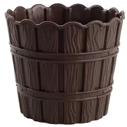 Горщик для квітів Violet House 1047 Bamboo Coffee із дренажем 5 л (1047 BAMBOO COFFEE 5л.)
