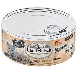 Консерви для котів LandFleisch Kitten Pastete Rind & Geflugelkomposition (яловичина, птах) 100 г