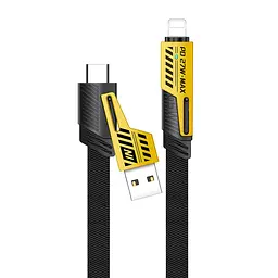 Кабель XON SmartCable Type-C/Type-A - Type-C/Lightning PD 60W 1м MultiLink (SC7ACL6W1B 3312) Чорний - мініатюра 3