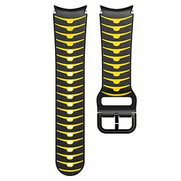 Браслет Scales для Samsung Galaxy Watch 6 - чорно-жовтий ширина кріплення 20мм силікон Watchbands (W18-1WB534534531) - мініатюра 3