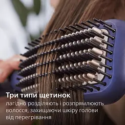 Випрямляч-щітка для волосся Philips 5000 ThermoProtect антрацит (BHH885/00) - мініатюра 4