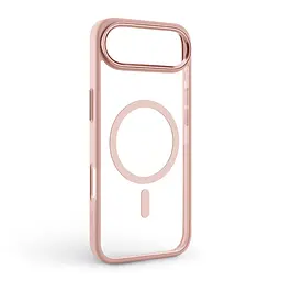 Чехол Apple iPhone 17 Air, Unit MagSafe, розовый, прозрачный, магсейф, противоударный, магнитный, панель-накладка с поддержкой MagSafe, с поддержкой беспроводной зарядки, TPU+PC, защита всего корпуса, ударопрочный, ArmorStandart (ARM86311) - мініатюра 2