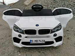 Дитячий електромобіль BMW на радіокеруванні (4 мотора по 45W MP3 USB) Джип Bambi M 4299EBLR-1 Білий - мініатюра 3