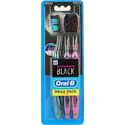 Зубна щітка Oral-B Black 40 всебічна чистка Medium середня 3 шт.