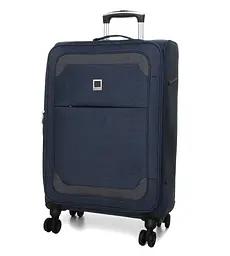 Валіза Середня (M) тканинна Airtex Worldline Tirana 608 на 4 колесах 65x41x23см 69л Синій