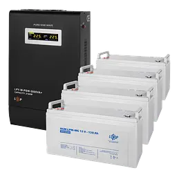 Комплект резервного живлення LP (LogicPower) ДБЖ + мультигелева батарея (UPS W3000 + АКБ MG 5760Wh)