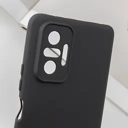 Чохол TPU Getman Liquid Silk Full Camera для Xiaomi Redmi Note 10 Pro / 10 Pro Max Чорний / Black - мініатюра 6
