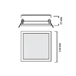 Світильник cвітлодіодний Horoz Electric Alexis/SQ-18 3CCT 18W білий (3000K-4000K-6500K) - мініатюра 3