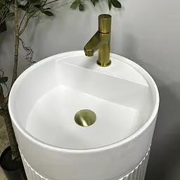 Умивальник підлоговий VBI Mirano white matt VBI-019022, Білий матовий - мініатюра 2