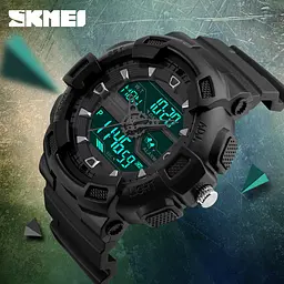 Чоловічий наручний годинник Skmei 1189 Чорний - мініатюра 6