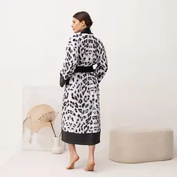 Кімоно жіноче з плюшевого велюру Kimono Snow Leopard 18374 XL - мініатюра 2