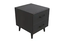 Тумба Віва 2 на конусних ніжках Ferrum-decor 41x35x40 Чорний метал ДСП Сосна Кембра 16 мм (FRD-106810) - мініатюра 2