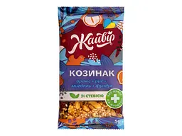 Козинак ЖАЙВІР "Асорті з мигдалем" на фруктозі зі стевією, ф. 50г