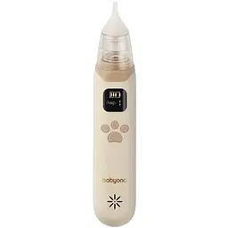 Аспіратор для носа BabyOno електронний з LCD екраном та мелодіями бежевий (1470/01)