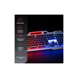 Клавіатура Hölmer K-02GS RGB Backlight USB UA Black (K-02GS) - мініатюра 7