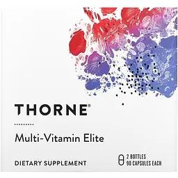Мультивітаміни Thorne Multi-Vitamin Elite для прийому зранку та ввечері 2 флакони по 90 капсул - мініатюра 3