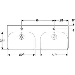 Раковина Geberit Smyle Square 120x48 500.223.01.1, Білий - мініатюра 4
