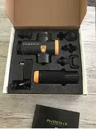 Ударний масажер тригерних точок Phoenix A2 Пістолет масажний 2400mAh 3 швидкості 6 насадок - мініатюра 7