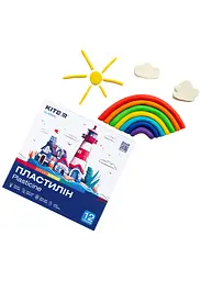 Пластилін 12 кол. 240 г. KITE Classic (K-1086)
