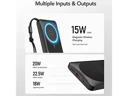 Зовнішній акумулятор (Power Bank) VEGER W1151 Wireless 38.5Wh 3.85V 10000mAh Black - мініатюра 4
