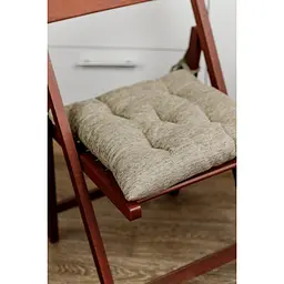Подушка для стільця Прованс Chenilla сіра 40x40 см (34855) - мініатюра 3